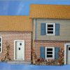 HO Brown Roof Split-level House [TRN0009]